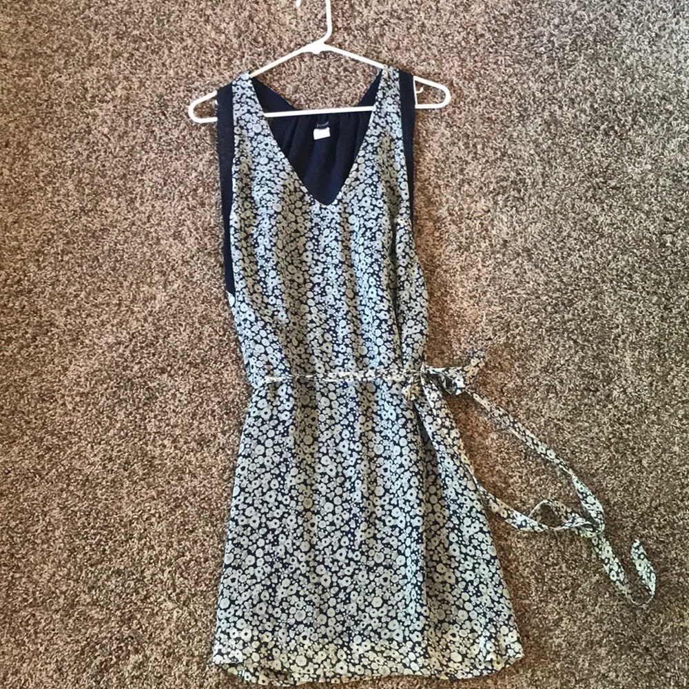 J crew silk floral dress